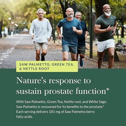 Gaia Herbs Prostate Health - Supports Prostate Health and Function for Men - with Saw Palmetto, Green Tea, Nettle Root, and White Sage - 120 Vegan Liquid Phyto-Capsules (40-Day Supply)