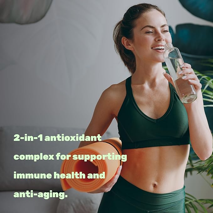 Glutathione Supplement 1,000mg Per Serving, 98% Purity | Plus Vitamin C 500mg, Active Reduced Form (GSH) | Intracellular Antioxidant – Supports Detoxification & Immune Health