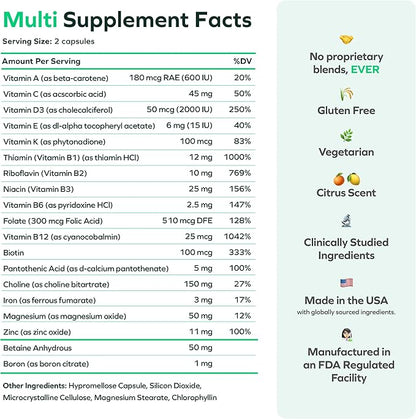 Cheers Multi | Multivitamin for Drinkers | Replenish Lost Vitamins from Drinking & Support Overall Health | 60 Doses | Choline, Betaine, Niacin, B-Vitamins | Daily Multivitamin Supplement