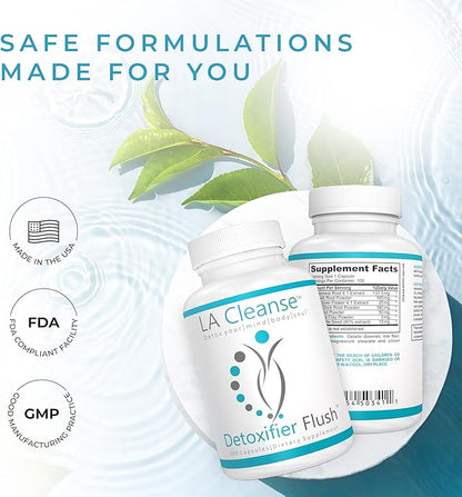 Detoxifier Flush Detox Supplements - 100 Capsules - 137.5 mg Goldenseal Root with Burdock Root Powder, Yellow Dock Root, & Milk Thistle Seed - Body Cleanse Detox for Women and Men