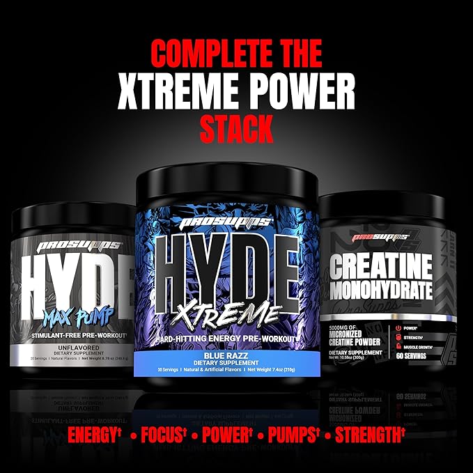 PROSUPPS Mr. Hyde Xtreme Pre-Workout Powder Energy Drink - Intense Sustained Energy, Pumps & Focus with Beta Alanine, Creatine & Nitrosigine, (30 Servings, Pixie Dust)