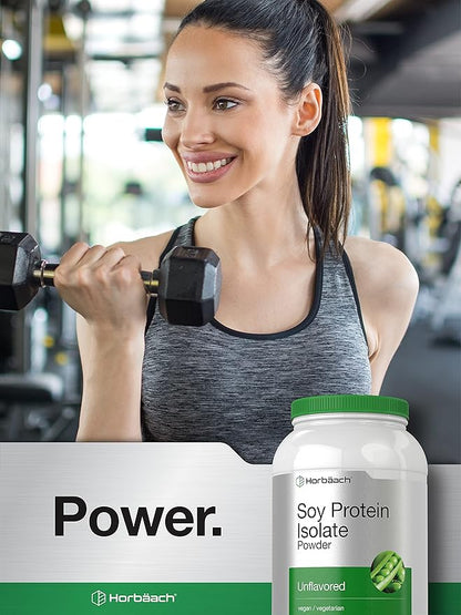 Horbäach Soy Protein Isolate Powder | 3lb | Unflavored | Vegan, Non-GMO, Gluten Free