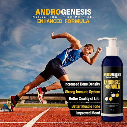 Enhanced Formula – Low T Support Gel – T Booster for Men – Muscle Recovery, Energy Booster, Healthy Aging – Now with Vitamins D3, K2, B6 and L-Arginine