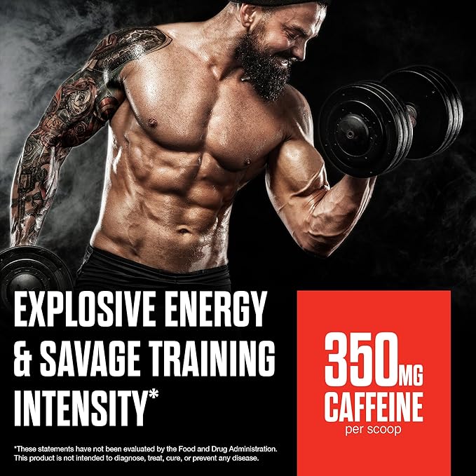 JNX SPORTS The Shadow! 350mg of Caffeine Hard Core Preworkout - Strawberry Pineapple 30 Servings | Electric Energy, Mental Focus & Superhuman Strength for Men & Women