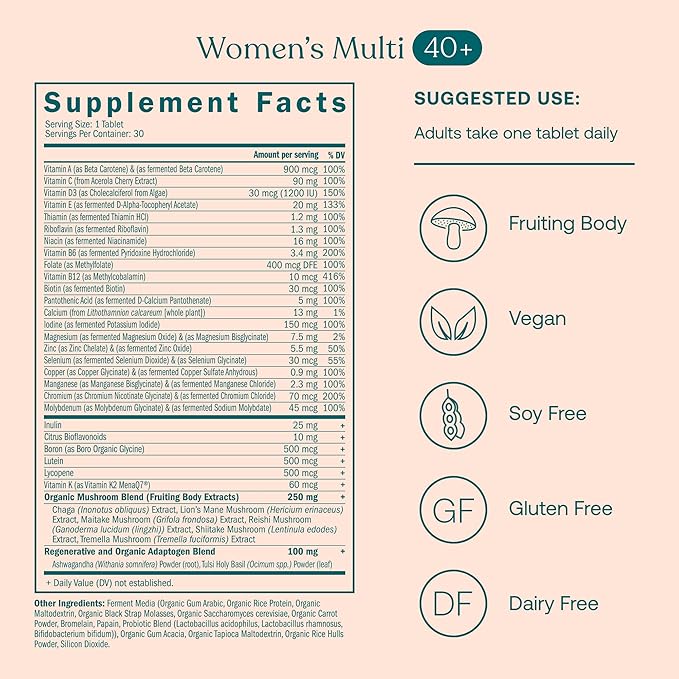 True Grace One Daily Women’s Multivitamin 40+ (30 Vegan Tablets), Omega-3 Fish Oil (60 Softgels) & One Daily Women’s Probiotic (30 Vegetarian Capsules) - 30-Day Supply of Each