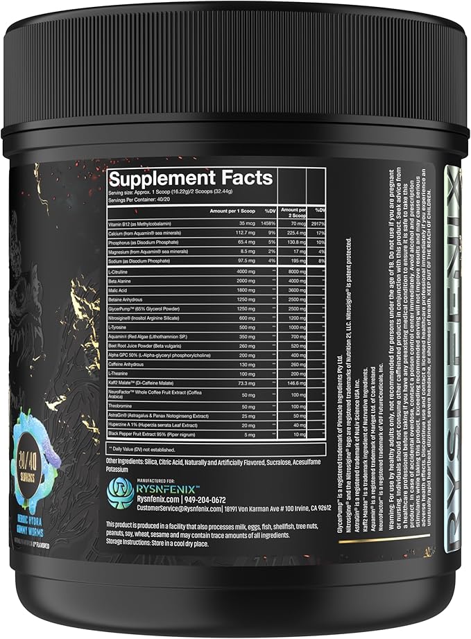 Scorched Earth Pre Workout Powder - Energy & Focus with Dual-Source Caffeine, Nootropics | Pumps from Citrulline, Beta Alanine, Nitrosigine®, GlycerPump™ - Sour Gummy Worm