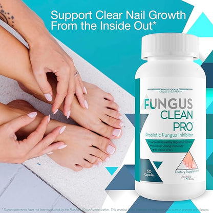 Fungus Clean Pro - Probiotic Fungus Inhibitor - Fight off fungus from the inside out with this powerful fungus defense probiotic - By Fungis Toenail Fungus Treatment - Protect your body from fungus