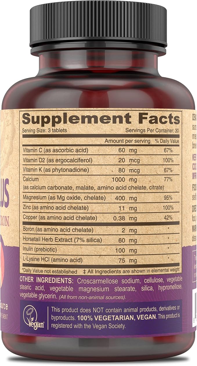 DEVA Vegan Calcium Magnesium Supplement Plus, Zinc, Vitamin C, Vitamin D, Vitamin K, Boron, Sugar Free & Gluten Free, 90-Tablets, 2-Pack