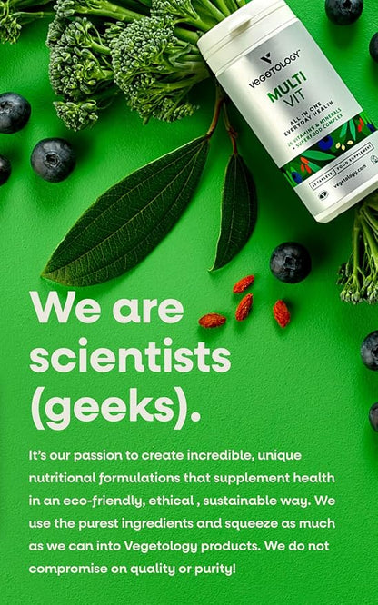 MultiVit Vegan Multivitamin Supplement, 26 Vitamin & Minerals – Vitamin Supplements for Metabolic, Brain Function & Immune Support – Multivitamin for Women, Men & Children