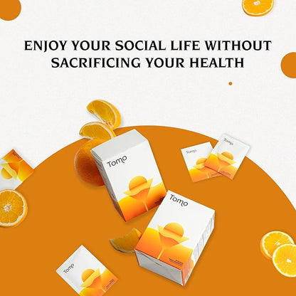 Tomo Post Celebration Relief Hydration Powder | Recover with Electrolytes, DHM, and B12 | DHM Supplement and Travel Essential Dehydration Aid