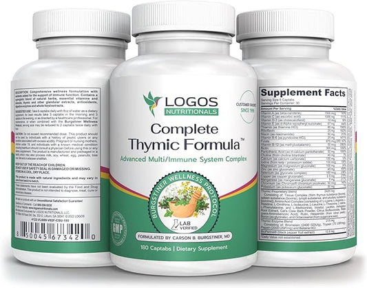Complete Thymic Formula™, Comprehensive Multivitamin & Multimineral with Thymus Glandular Extracts (180 Count (Pack of 1)