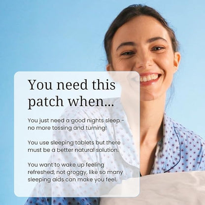 The Patch Remedy Original Sleep Patches - 30 Topical Sleep Support Patches with Valerian Root Extract, Passionflower, Hops, Magnesium Glycinate Transdermal Skin Stickers