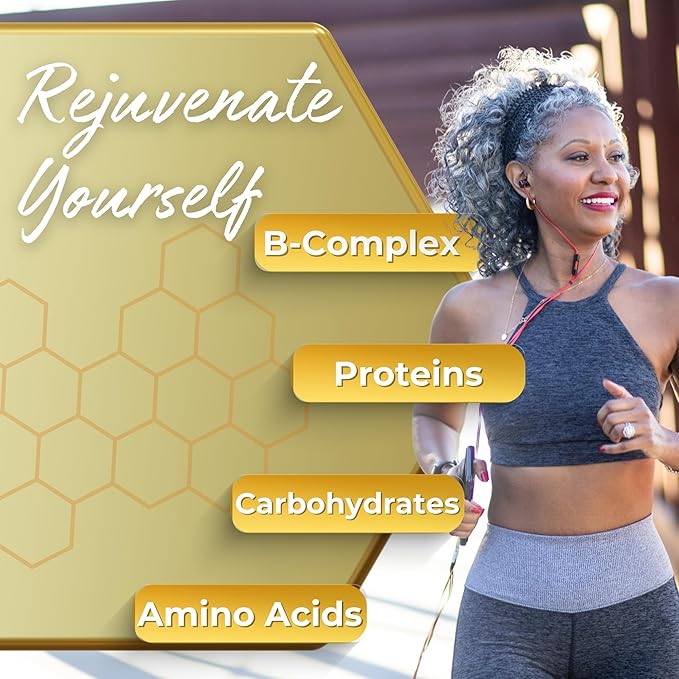 Royal Jelly 500 mg Honey Bee Royal Jelly, 60 Vegan Bee Royal Jelly Capsules, Natural Superfood Anti-Aging Brain Booster Supplement