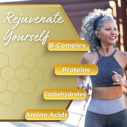 Royal Jelly 500 mg Honey Bee Royal Jelly, 60 Vegan Bee Royal Jelly Capsules, Natural Superfood Anti-Aging Brain Booster Supplement