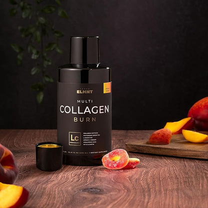 Premium Liquid Collagen for Women Weight Loss & Beauty w. Hyaluronic Acid, Biotin, L-Carnitine, Apple C Vinegar - Ultra Pure Multi Collagen Protein Shots Drink + Hair & Skin Liquid Vitamins - Colageno