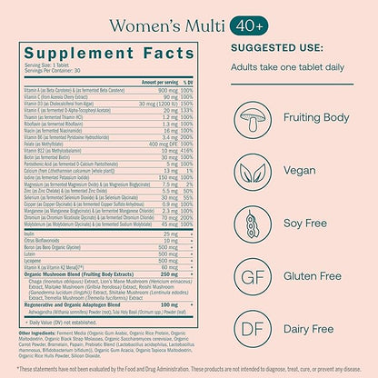 True Grace One Daily Men's Multivitamin 40+ (30 Vegan Tablets) + One Daily Women’s Multivitamin 40+ (30 Vegan Tablets) - Non-GMO - 30-Day Supply of Each