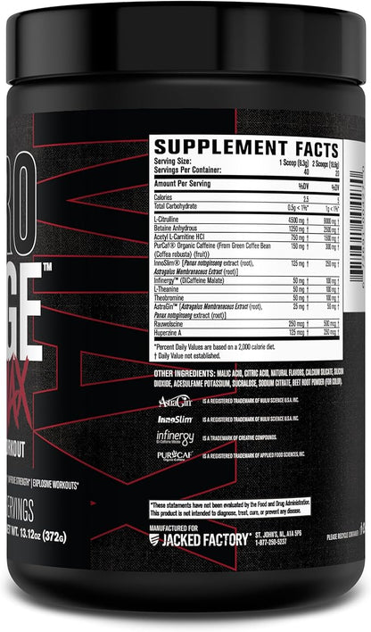 Nitrosurge Shred Max Preworkout - High-Performance Thermogenic Pre Workout Powder for Men and Women with L Citrulline, Acetyl L Carnitine, Organic Caffeine - 40 Servings, Watermelon Peach