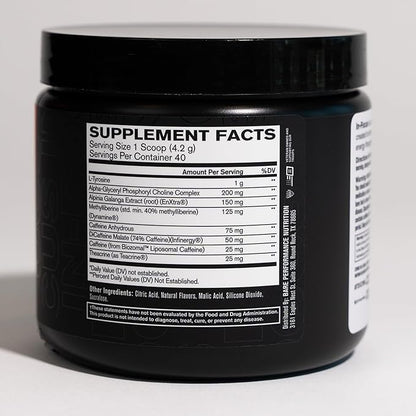 BARE PERFORMANCE NUTRITION, BPN in-Focus Brain Support Supplement, Improve Focus & Energy, Alpha GPC, Raspberry Lemonade, 40 Servings