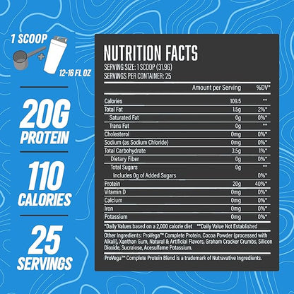 Huge Supplements Vegan Protein - Superior Plant-Based Protein Powder - 20g Protein Per Serving, Gluten Free, Lactose Free & Non-GMO (Graham Cracker)