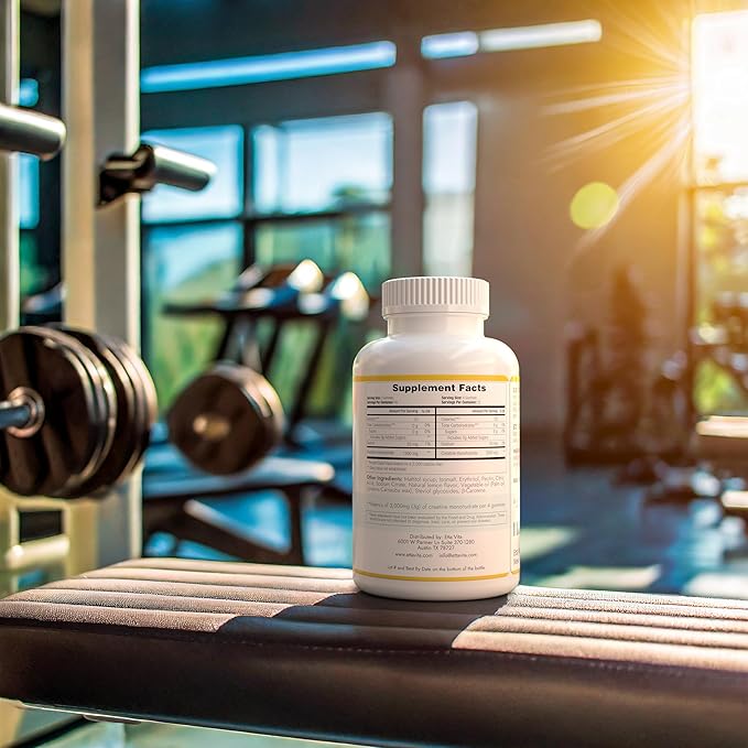 Sugar-Free Creatine Monohydrate Gummies (1g/gummy for Intake Control) Potent Creatine Gummies for Men & Women, Creatine Supplement for Muscle Support, Cellular Energy & Cognitive Function, Gluten-Free