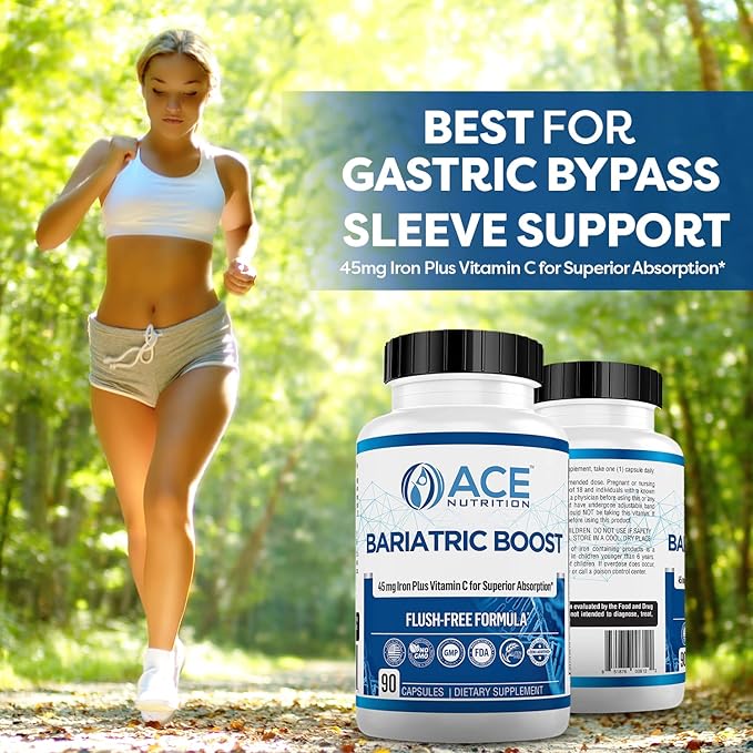 Bariatric Boost One-A-Day Multivitamin 90 Day Supply with 45mg Iron Post Gastric Bypass Sleeve Surgery | Non-GMO, Gluten Free, Bariatric Multivitamin Made in USA |