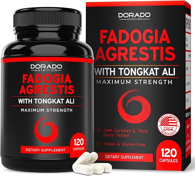 Fadogia Agrestis and Tongkat Ali Supplement Performance Blend - (120 Capsules) - [Maximum Strength] - Strength, Drive, Athletic Performance & Muscle Mass - Gluten Free, Non-GMO, Vegan Capsules