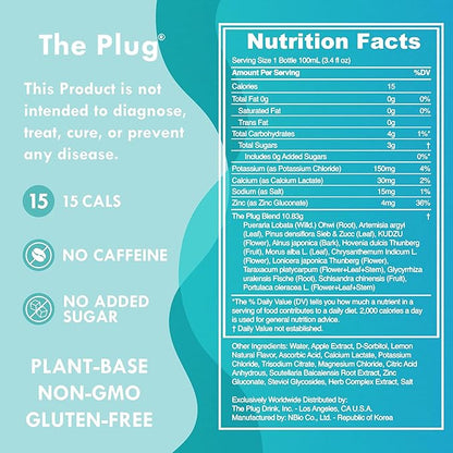 The Plug Cleanse Detox Drink, 96-Pack - All-Natural Plant-Based Electrolyte & Liquid Hydration Pack - Regain Key Nutrients Support Drink