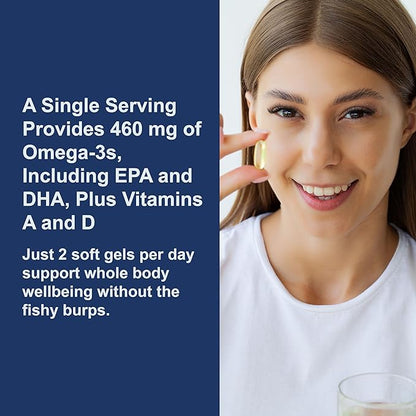 Carlson - Cod Liver Oil Gems, 460 mg Omega-3s, Plus Vitamins A and D3, Wild Caught Norwegian Arctic Cod Liver Oil, Sustainably Sourced Nordic Fish Oil Capsules, Lemon, 150 + 30 Softgels
