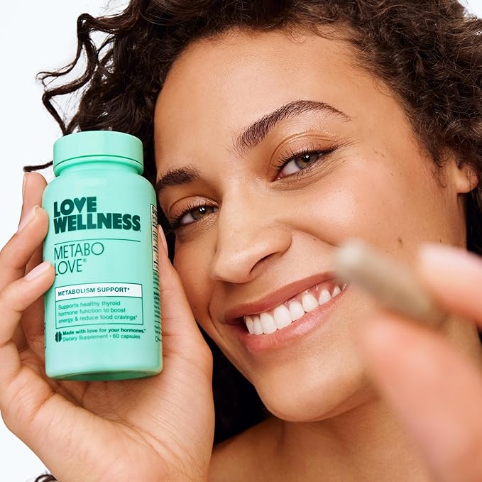 Love Wellness Metabolove | Metabolism Booster for Women Supplement | Combat Cravings & Boost Energy Supplement | Cortisol & Thyroid Support for Women | Stimulant Free, Vegan & Gluten-Free | 60 Count