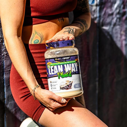 Musclesport Lean Way Plant Protein - Pea Protein and Brown Rice Protein Blend, with Added CLA, MCT and L-Carnitine - 20 Servings (Blueberry Cobbler)