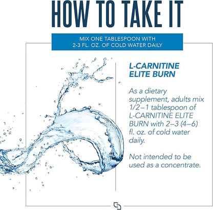 Siren Labs L-Carnitine Elite Burn Liquid Keto Fat Burner and Metabolism Activator - Fat Loss Support Keto Friendly Weight Loss Increase Energy-Stimulant Free - Lemon Lime 3000mg (32 Servings)