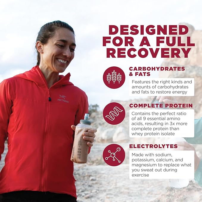 Tailwind Nutrition Recovery Mix, Complete Protein, Carbohydrates, and Electrolytes Powder Drink Mix for Post-Workout, Free of Gluten, Soy, and Dairy, Vegan, 15 Servings, Coffee