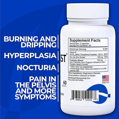 Próstata Inflamada - Prostatitis - Pastillas para la próstata - HALLPROST 60 CAPSULAS