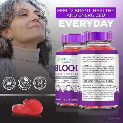 (3 Pack) RiteLyfe Gummies, Official Rite Lyfe Blood Gummies, All Natural Stabilizer to Maintain Stable Healthy Levels and Overall Wellness, Premium Formula RiteLyfe Gomitas Review (180 Gummies)