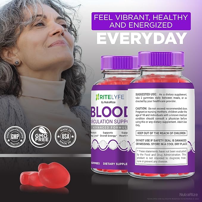 (5 Pack) RiteLyfe Gummies, Official Rite Lyfe Blood Gummies, All Natural Stabilizer to Maintain Stable Healthy Levels and Overall Wellness, Premium Formula RiteLyfe Gomitas Review (300 Gummies)