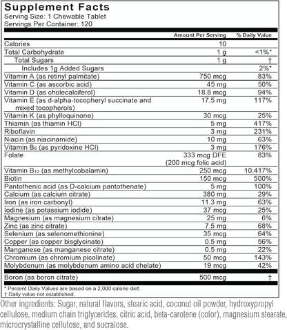 BariatricPal "All-in-ONE Chewable Multivitamin with Calcium Citrate & Iron - Orange (60-Day Supply)
