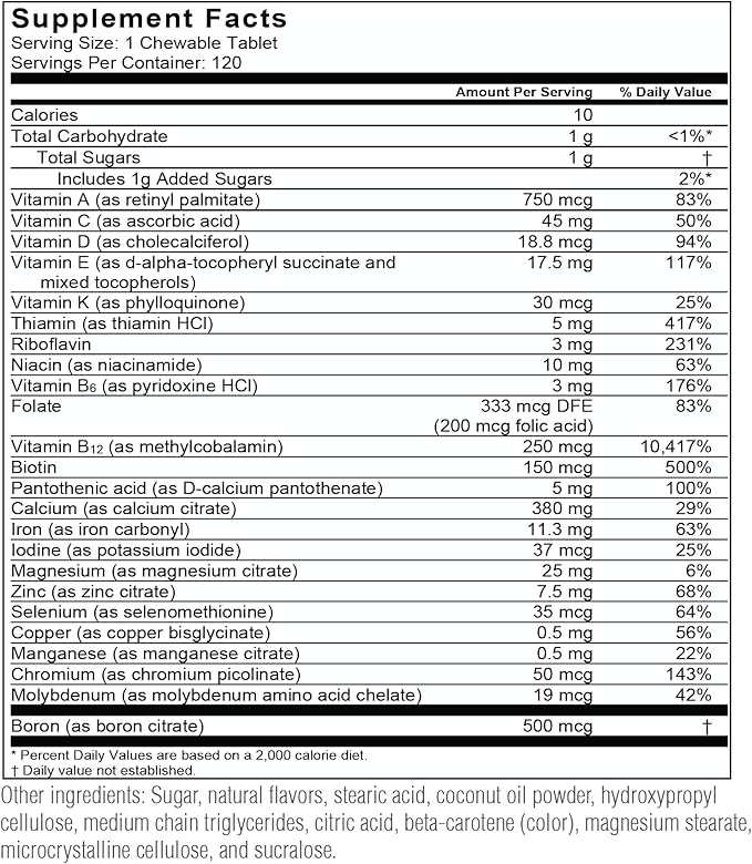 BariatricPal "All-in-ONE Chewable Multivitamin with Calcium Citrate & Iron - Orange (90-Day Supply)