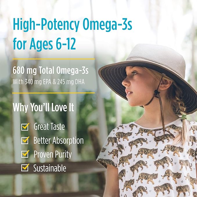 Nordic Naturals Ultimate Omega Jr., Strawberry - 90 Mini Soft Gels - 680 Total Omega-3s with EPA & DHA - Brain Health, Mood, Learning - Non-GMO - 45 Servings