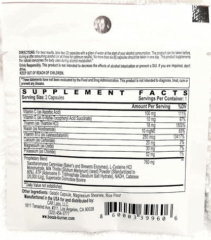 |1 Pack| Over-Indulgence-Prevention, Ultimate Pre-Party-Supplement, Stay Hydrated with Electrolytes, Reduce a Possible Hangover. Take at The Start, Wake up Smart.