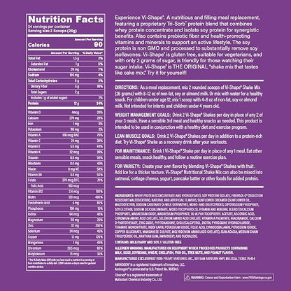 Vi Shape Original Nutritional Shake Mix Sweet Cream Flavor | 22oz (2 Bags, 48 Servings)