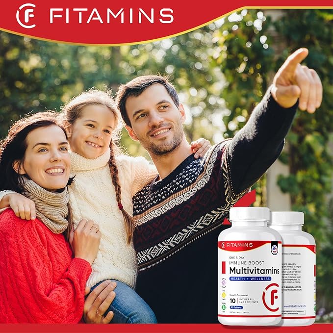 Easy-to-Swallow One Daily Multivitamin, Supplement Tablet with Vitamin A, Vitamin C, Vitamin D, Vitamin B2, B6 for Immune Health Support, B12, Calcium & More, 90 Count