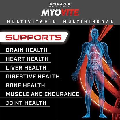 Myogenix Myovite Multivitamins for Athletes - High Performance Vitamins For Men and Women Athletes, Easy-to-Swallow Daily Vitamins (44 Packets/Box)