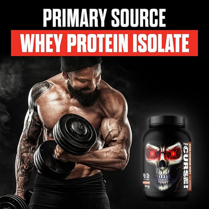 JNX SPORTS The Curse! Ultra Premium Whey Protein Powder Double Chocolate 2lb | 25g Protein Per Serve, Primary Source Whey Isolate