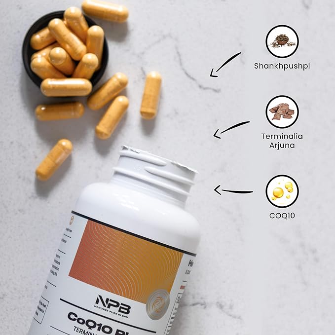 Nature's Pure Blend - COQ10 Plus: COQ10 Nutritional Supplements - Heart Health - Blood Pressure Support - Energy - Antioxidant - Circulation, Immune Support