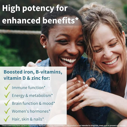 Methylated Women's Multivitamin, Methylated Folate for MTHFR, Clean Label & Vegan, with Iron, Non-GMO, Halal, Sustained Release, 60 Tablets, by Igennus