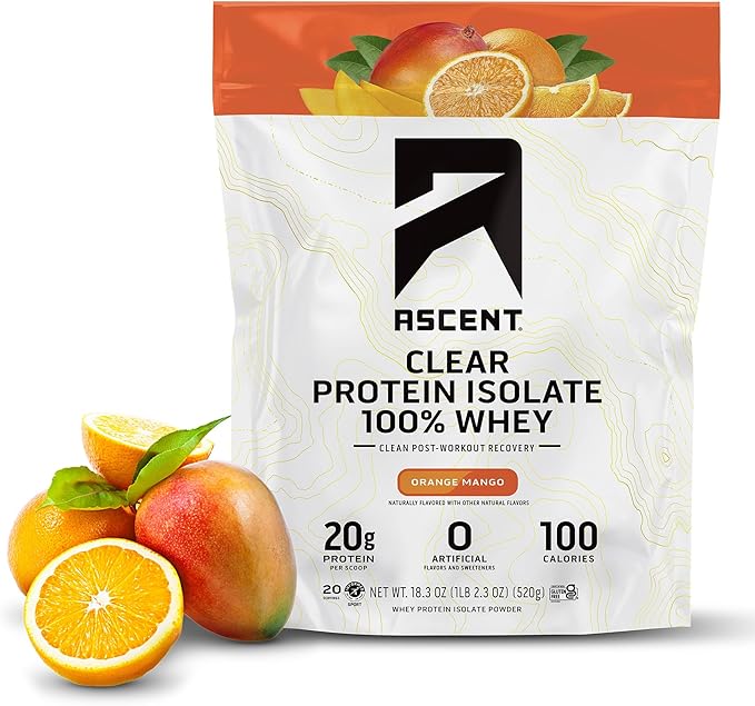 Ascent Clear Whey Protein Isolate - Orange Mango