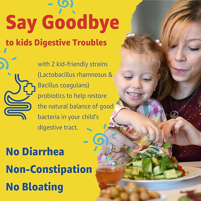 Kids Multivitamin Gummies with Iron, Vegan Omega 3 (EPA/DHA), Probiotics, Kids Vitamin A, C, D, E & Zinc for Immune Support, Multivitamin for Kids 4+, Sugar Free, Gluten Free, Fruit Flavor, 60 Counts