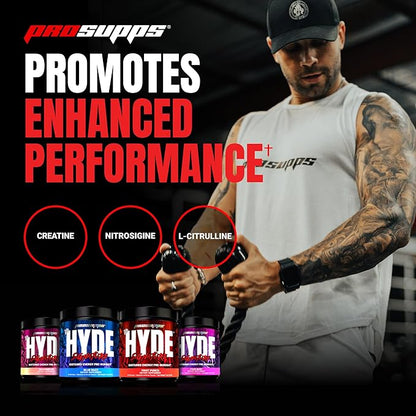 PROSUPPS Mr. Hyde Signature Series Pre-Workout Energy Drink – Intense Sustained Energy, Focus & Pumps with Beta Alanine, Creatine, Nitrosigine & TeaCrine (30 Servings Watermelon)