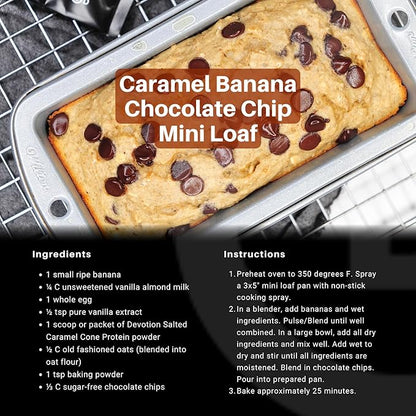 Devotion Nutrition Protein Powder Blend | Gluten Free, Keto Friendly, No Added Sugars | 1g MCT | 20g Whey & Micellar Protein | 2lb Tub (Salted Caramel Cone)